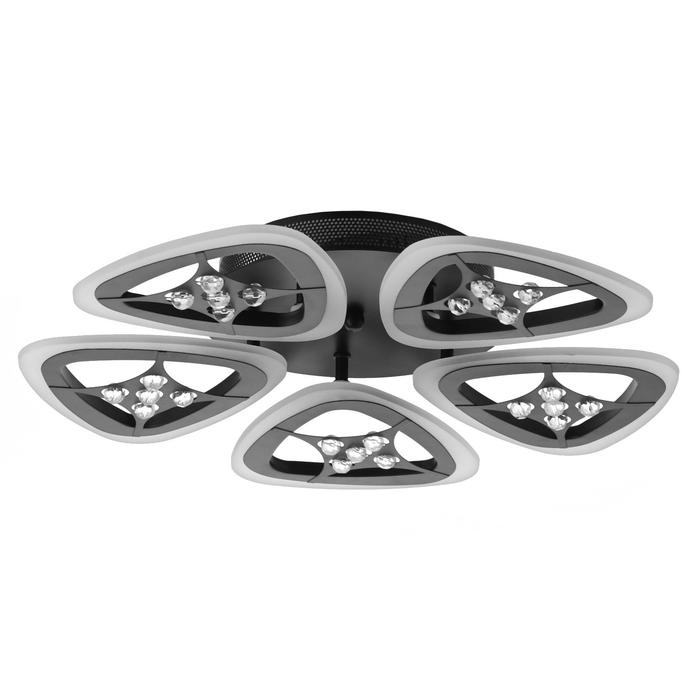 

Люстра с ПДУ 1528/5BK LED 80Вт 3000-6000К диммер черный 47х47х8 см