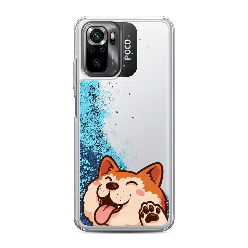 

Чехол Awog на Xiaomi Redmi Note 10/ Redmi Note 10S/ Poco M5s "Акита-ину машет", Оранжевый, 316293-1