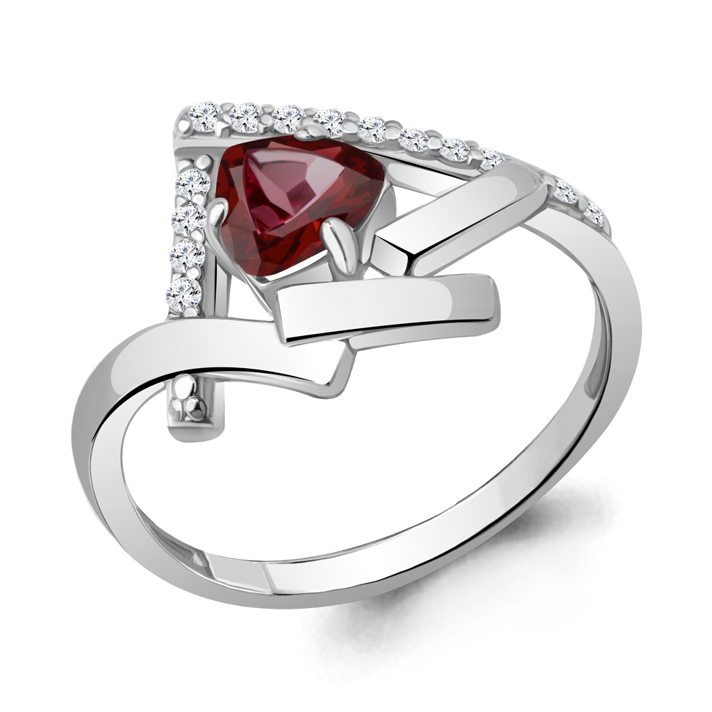 

Кольцо из серебра с гранатом Aquamarine Aquamarine 6959003А_925_р р. 19, 6959003А_925_р