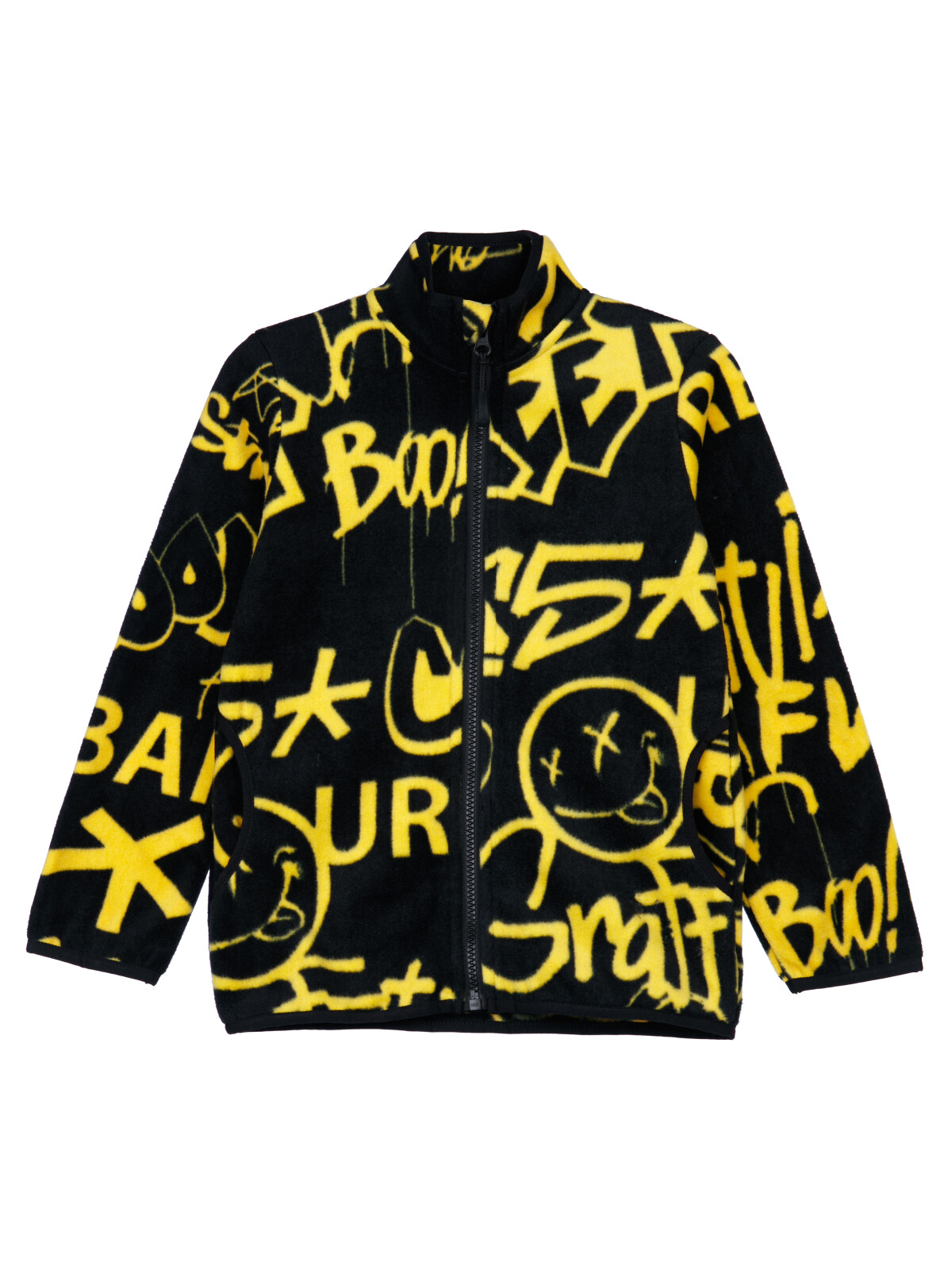 Куртка трикотажная для мальчиков PlayToday, черный,жёлтый, 122 светоотражающие наклейки пешеход d 6 5 см 4 шт на листе жёлтый