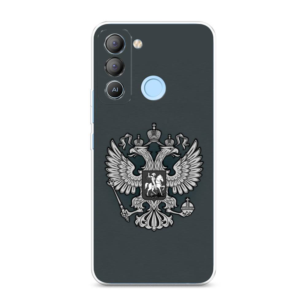 фото Чехол awog для tecno pop 5 lte "герб россии серый"
