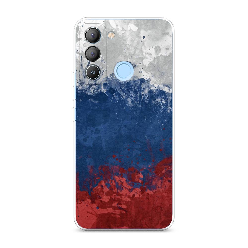 фото Чехол awog для tecno pop 5 lte "флаг россии неровный"