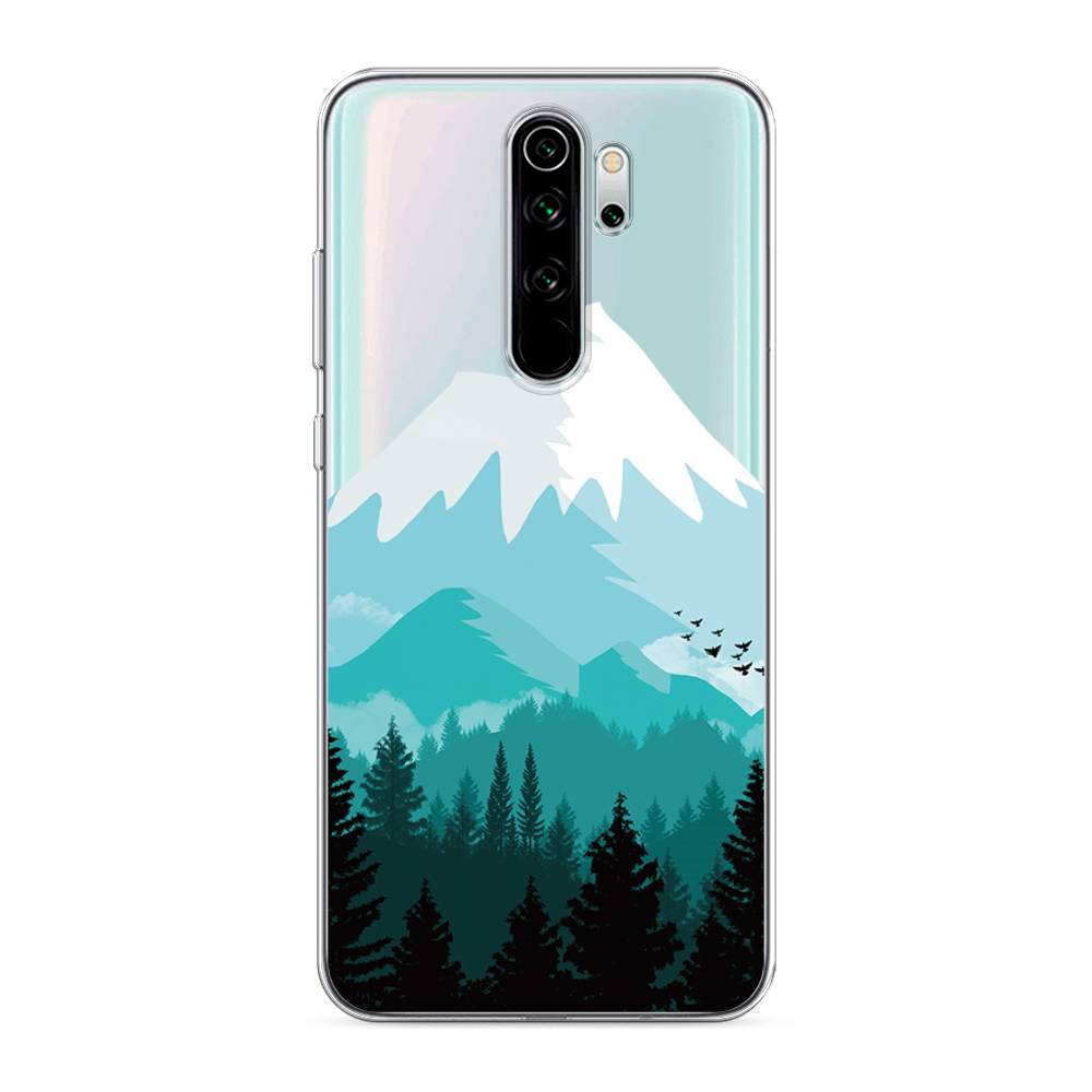 

Чехол на Xiaomi Redmi Note 8 Pro "Синяя снежная гора", Белый;голубой, 36650-2