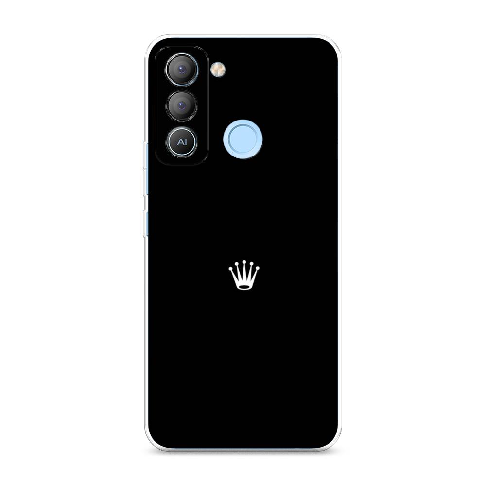фото Чехол awog для tecno pop 5 lte "белая корона на черном фоне"