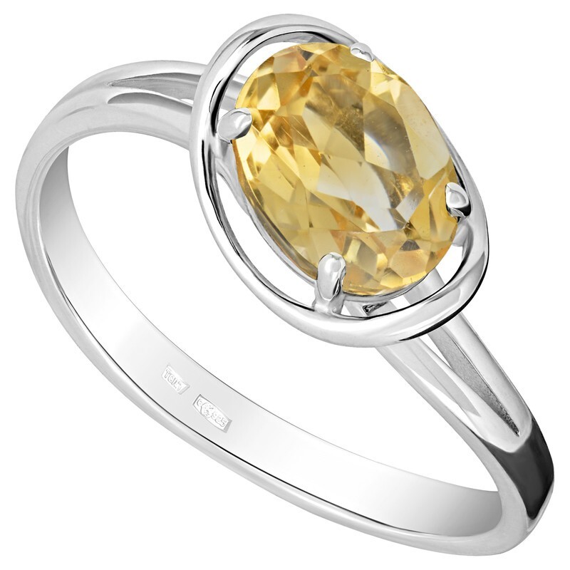 

Кольцо из серебра с цитрином р. , LAZURIT-ONLINE 7733AG, 7733AG