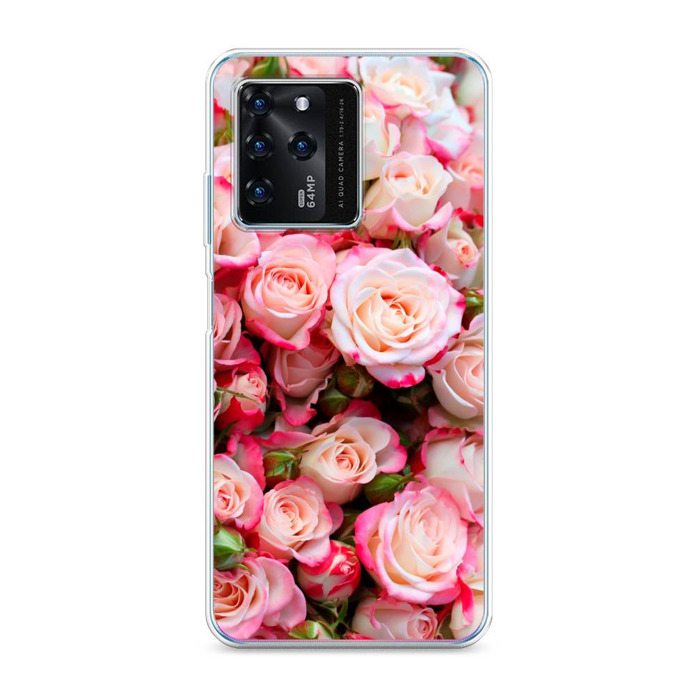 

Чехол на ZTE Blade V30 "Много роз", Розовый, 135350-2
