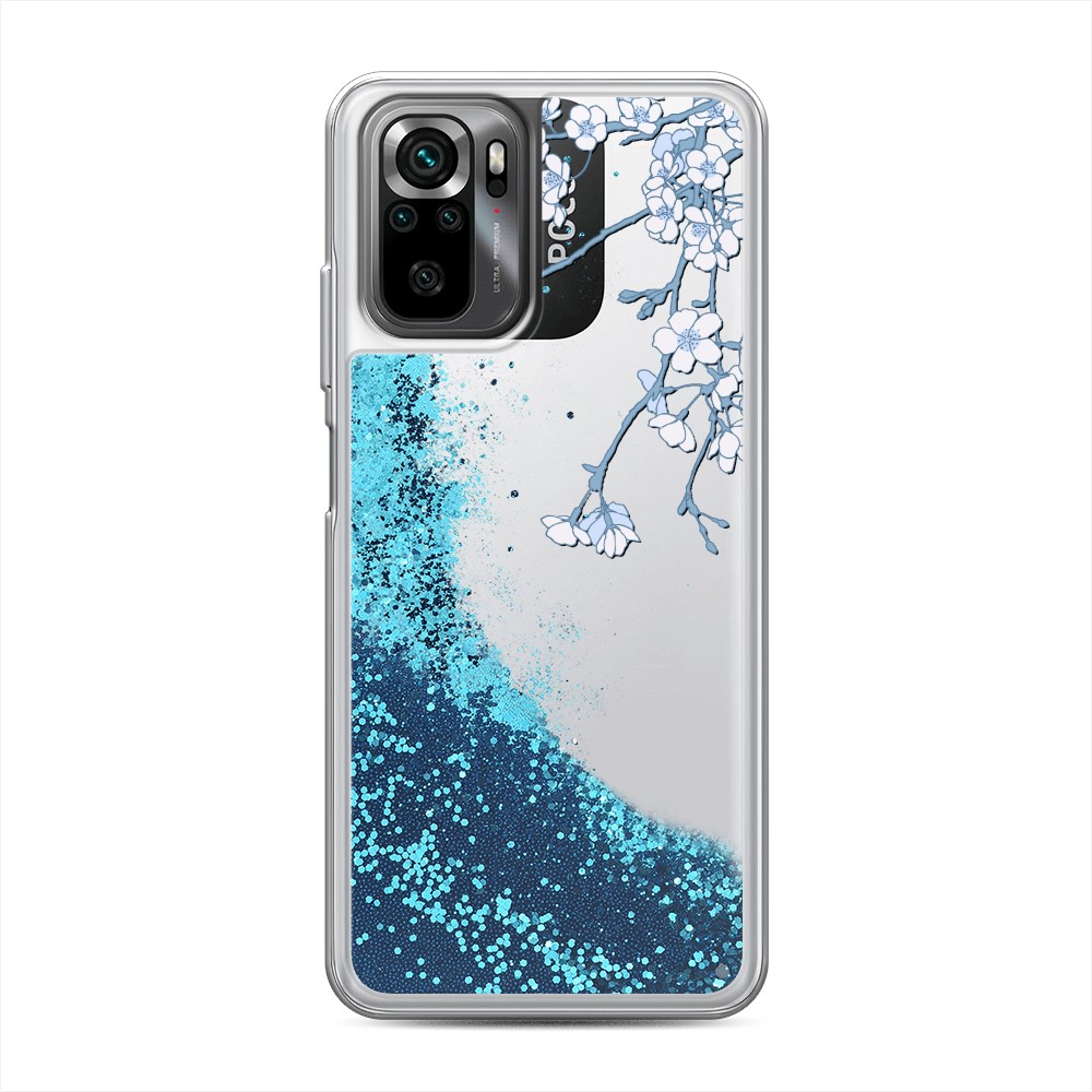 

Чехол Awog на Xiaomi Redmi Note 10/10S/Poco M5s "Цветочная фантазия 3", Голубой, 316293-1