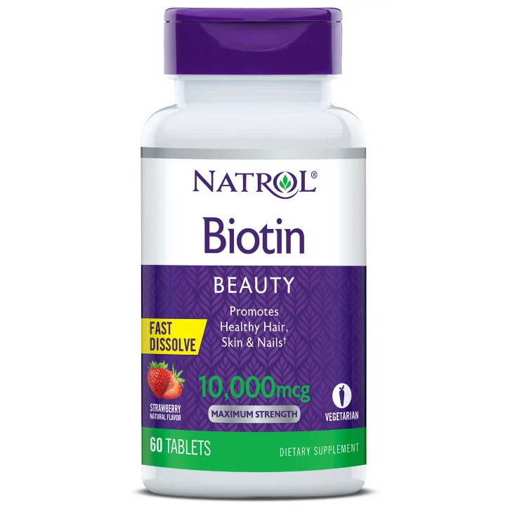 

Добавка Natrol Biotin 10000 мкг F/D, таблетки 60 шт., 1 шт