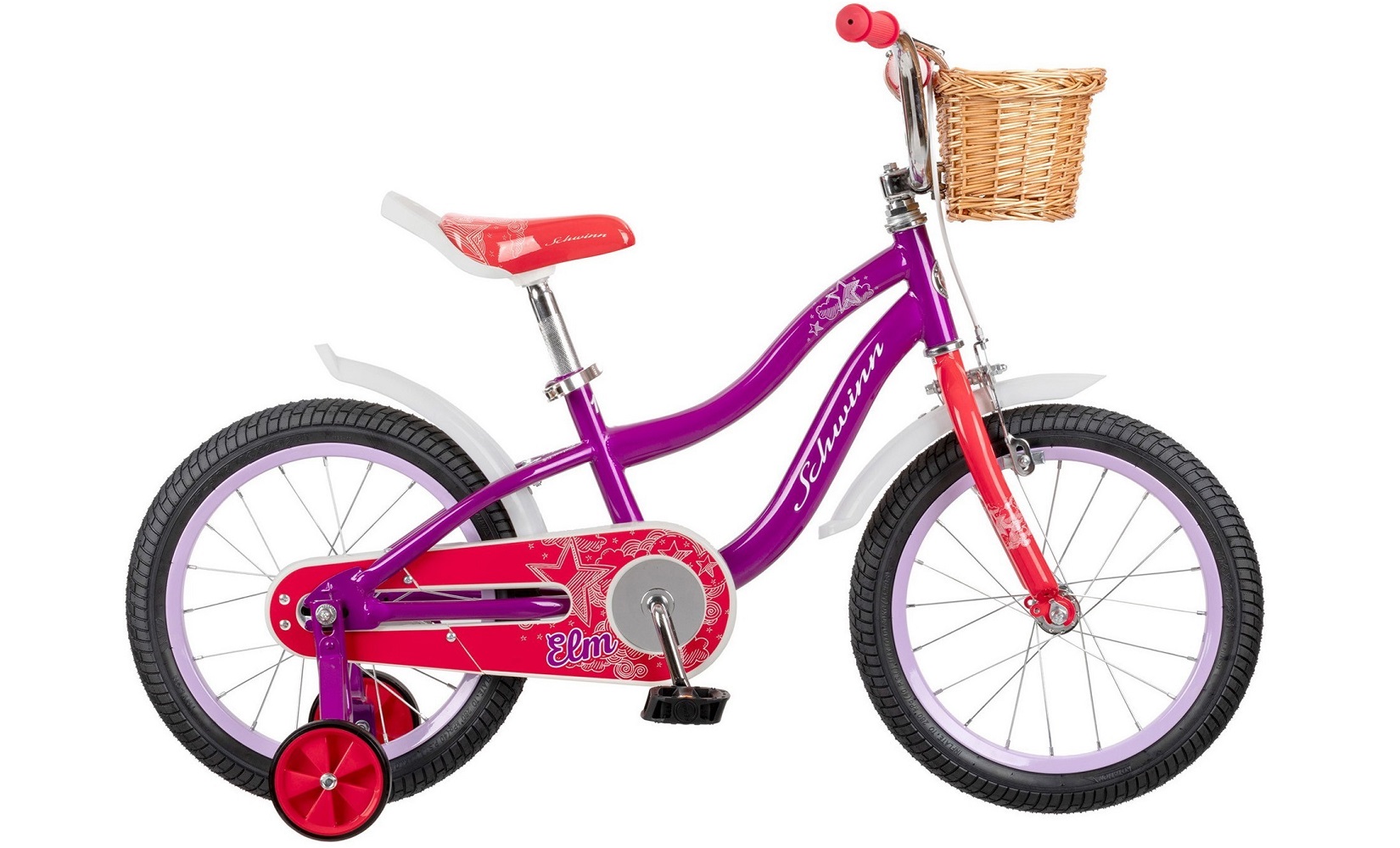 Велосипед Schwinn Elm 16 + корзина 2022 One size S0615-Purpule