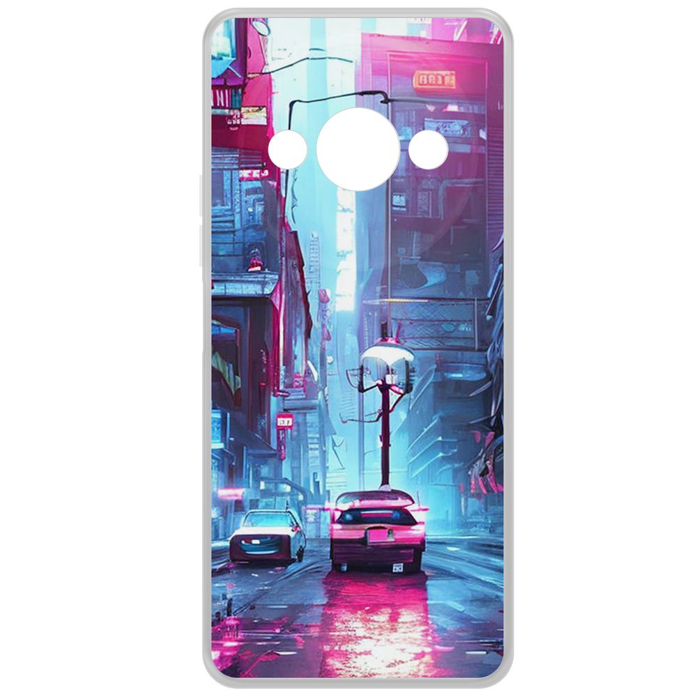 

Чехол-накладка Krutoff Clear Case Киберпанк Улица для Xiaomi Poco C61, Прозрачный