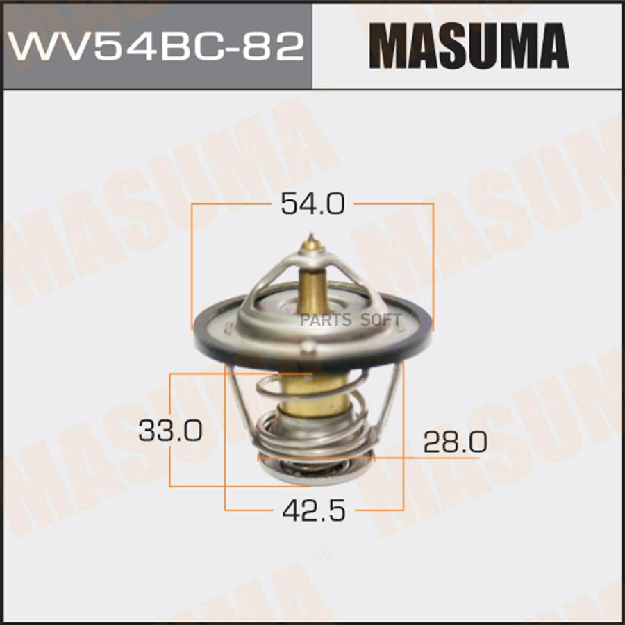 

Термостат Mitsubishi Delica / Space Gear/L 200 86>07 Masuma WV54BC82