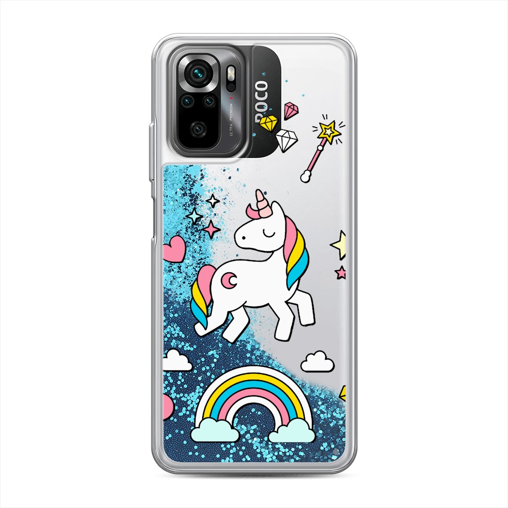 

Чехол Awog на Xiaomi Redmi Note 10/10S/Poco M5s "Принцесса единорог", Белый;разноцветный, 316293-1