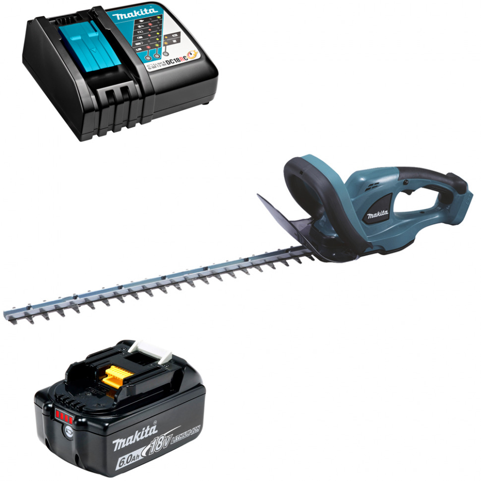 

Кусторез аккумуляторный 53см 18В Li-Ion 1x6Ач, з/у Makita DUH523RG, DUH523RG