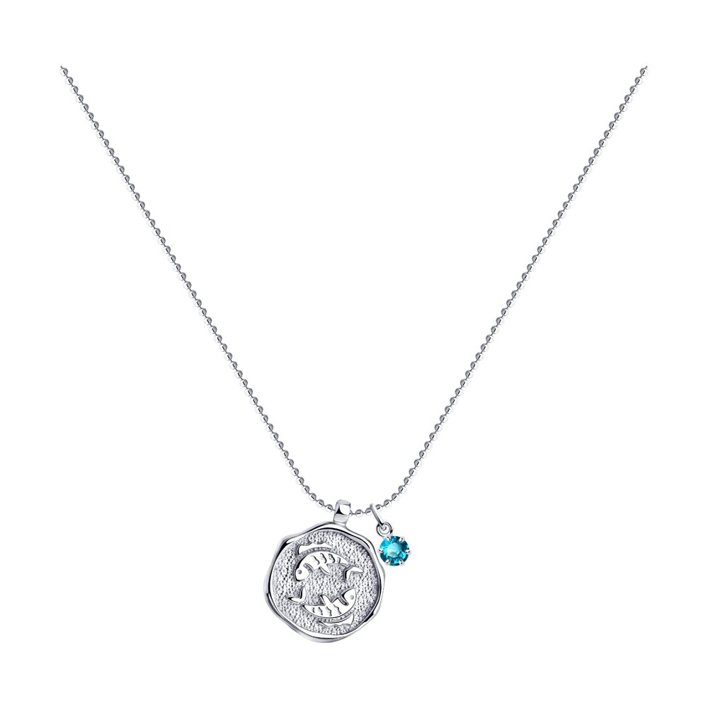 

Колье из серебра с фианитом 40 см SOKOLOV 94070399, 94070399