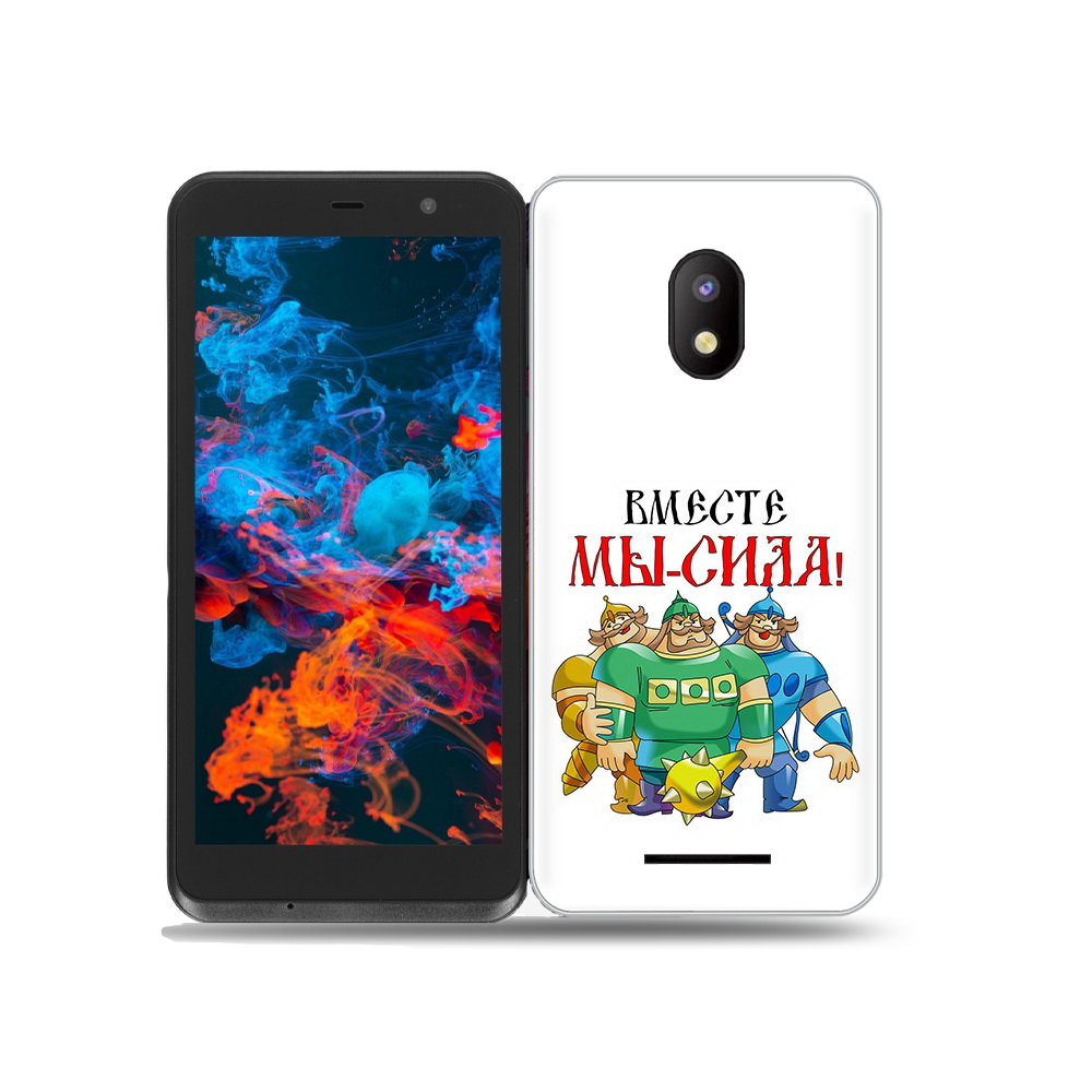 

Чехол MyPads Tocco для BQ 5045L Wallet 23 февраля богатыри, Прозрачный, Tocco