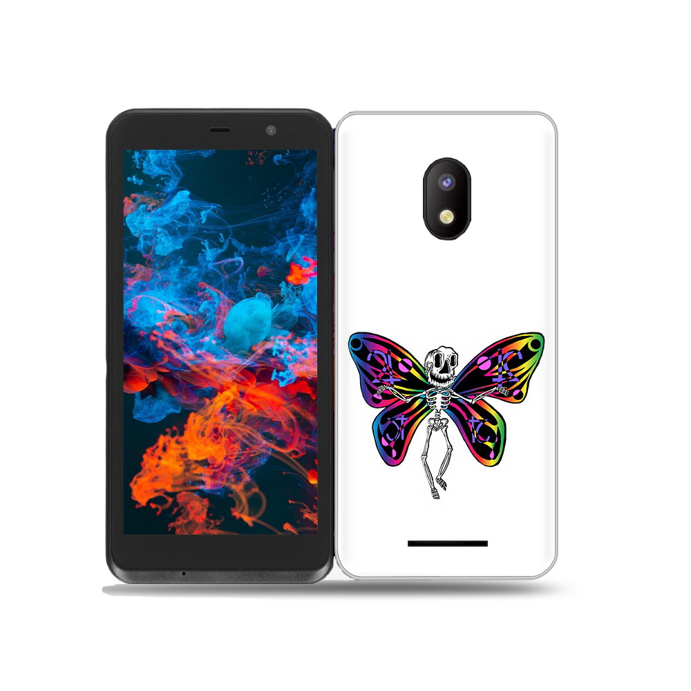 

Чехол MyPads Tocco для BQ 5045L Wallet эффект бабочки, Прозрачный, Tocco