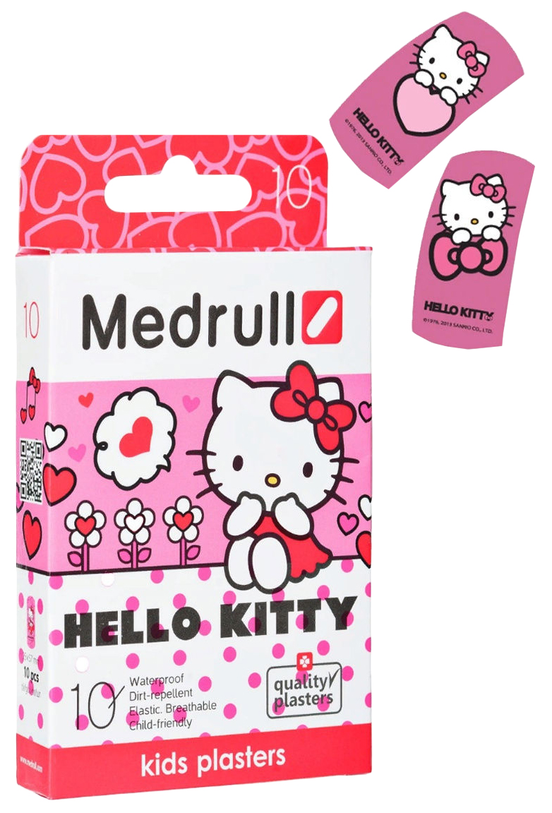 

Пластырь Medrull Hello Kitty для детей 10 шт., Розовый