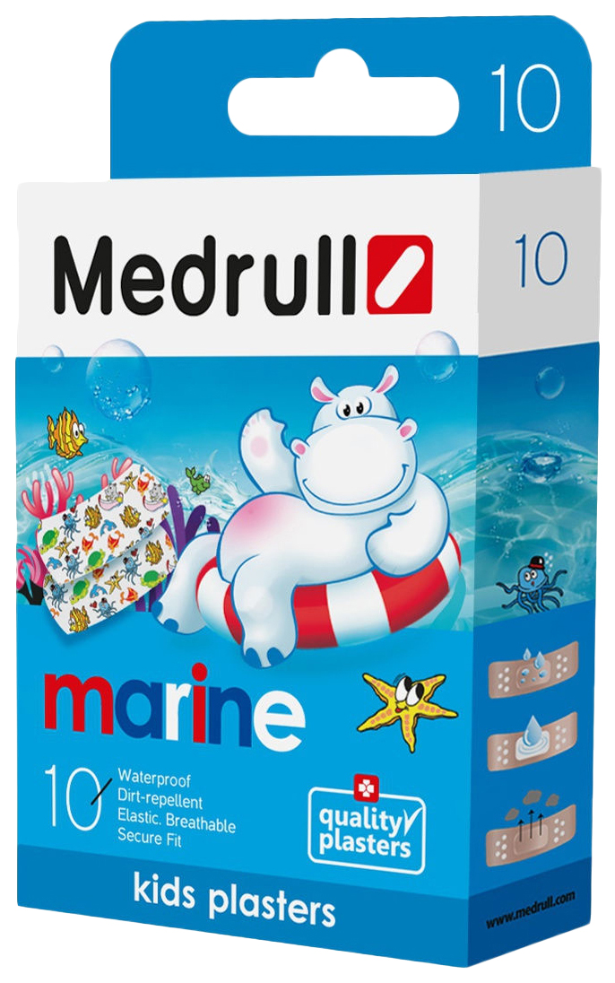 

Пластырь Medrull Kids антисептический разноцветный 10 шт.