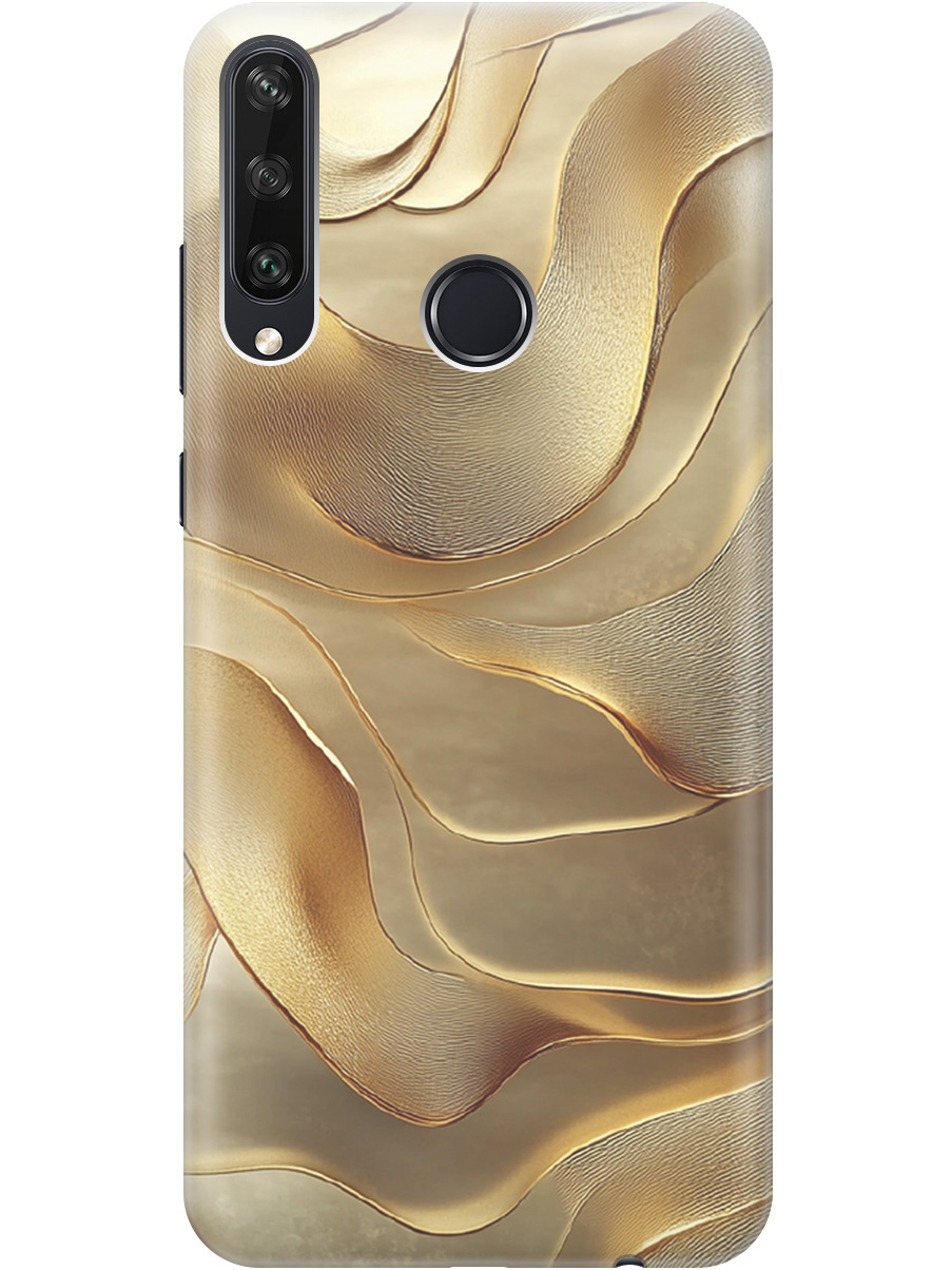 

Силиконовый чехол на Huawei Y6P с принтом "Золотистые волны", Прозрачный;бежевый;золотистый, 723101031