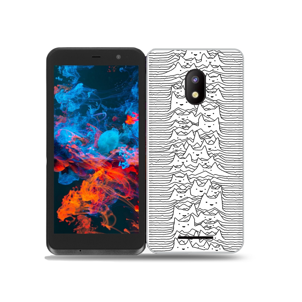 

Чехол MyPads Tocco для BQ 5045L Wallet черно белые коты 3D, Прозрачный, Tocco