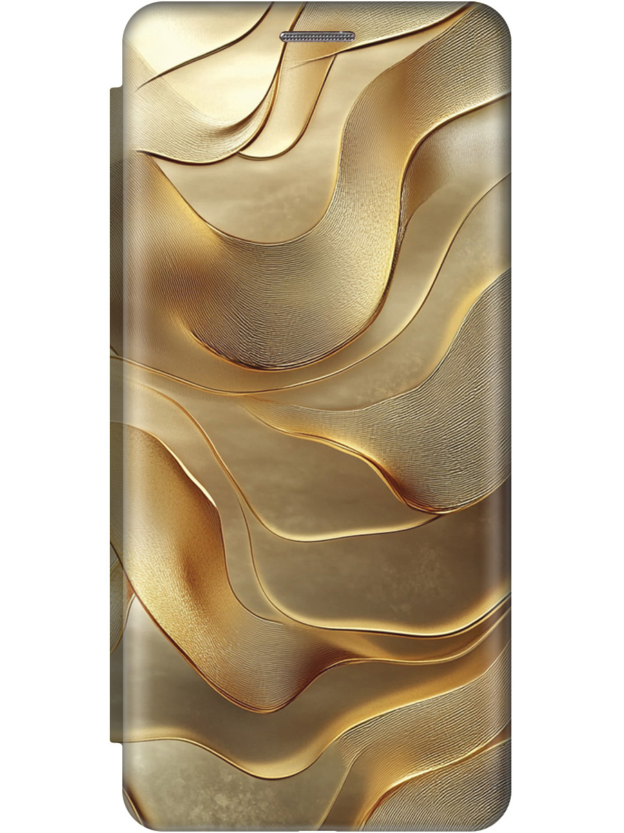 

Чехол-книжка на Samsung Galaxy A70 / A70s с принтом "Золотистые волны" золотой, Бежевый;золотистый, 720804431