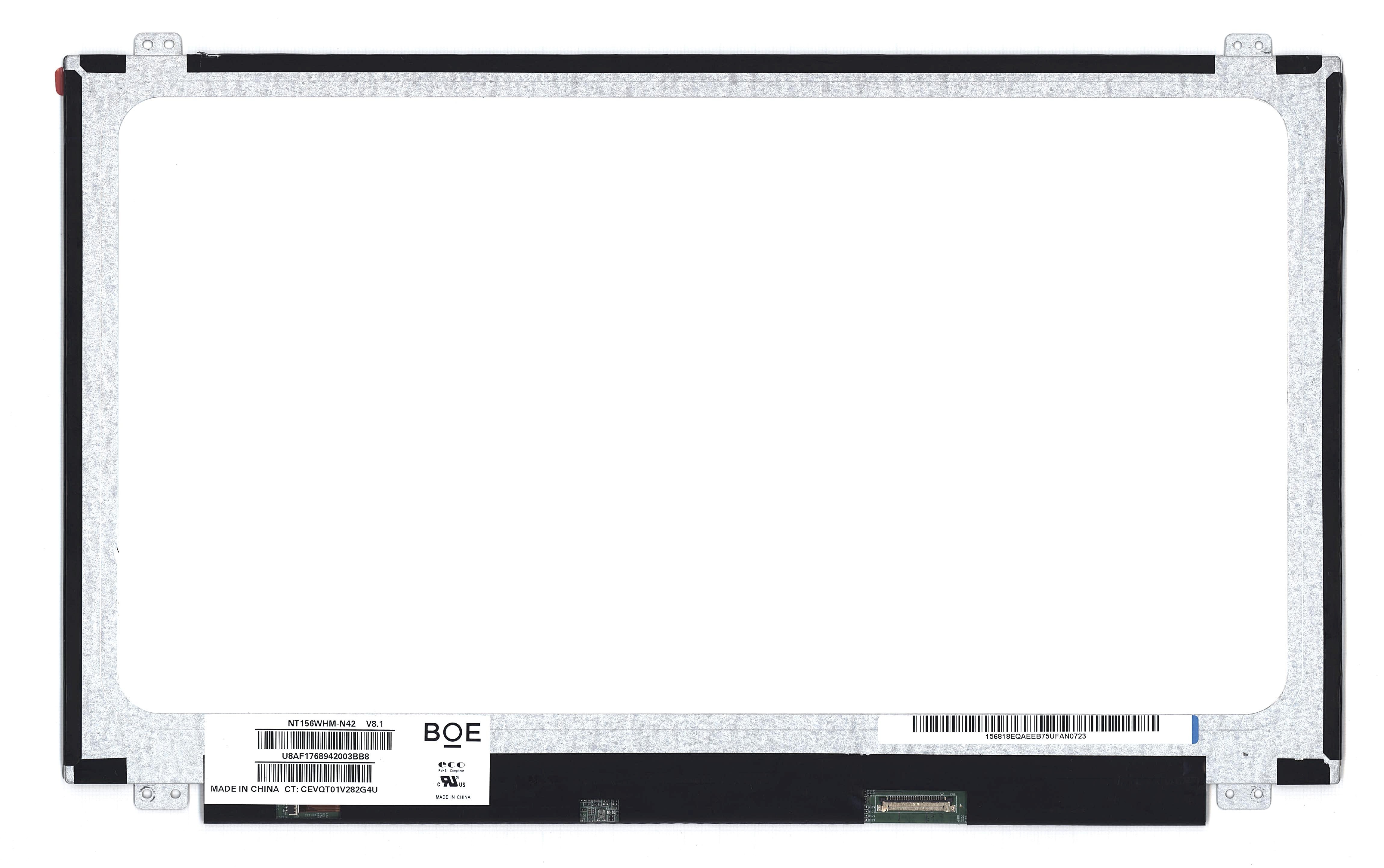 

Матрица ОЕМ для ноутбука NT156WHM-N42 v8.1 глянцевая (100174938V), совместимая с p/n: NT156WHM-N42 v8.1 глянцевая