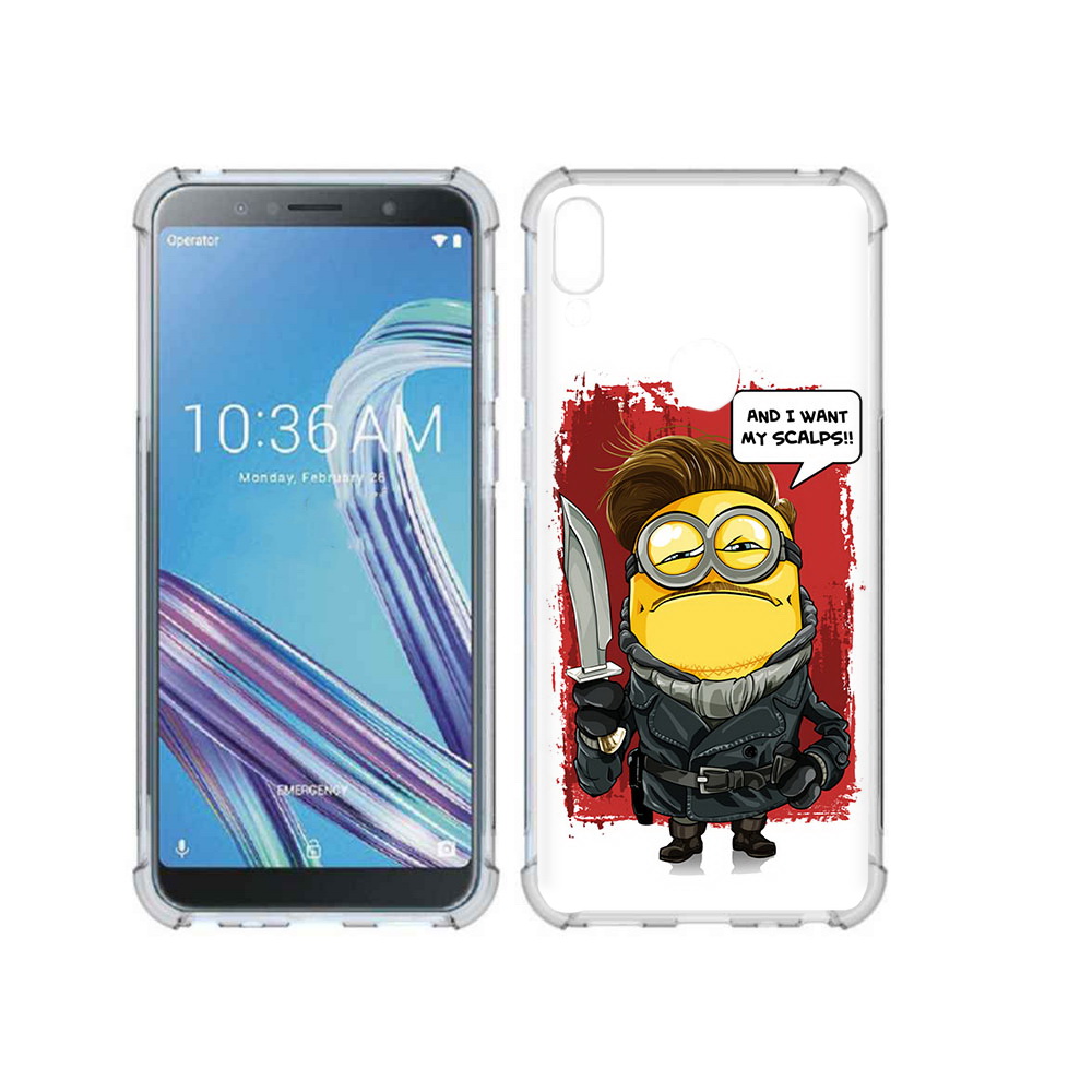 

Чехол MyPads Tocco для Asus ZenFone Max Pro (ZB602KL) миньон убийца, Прозрачный, Tocco