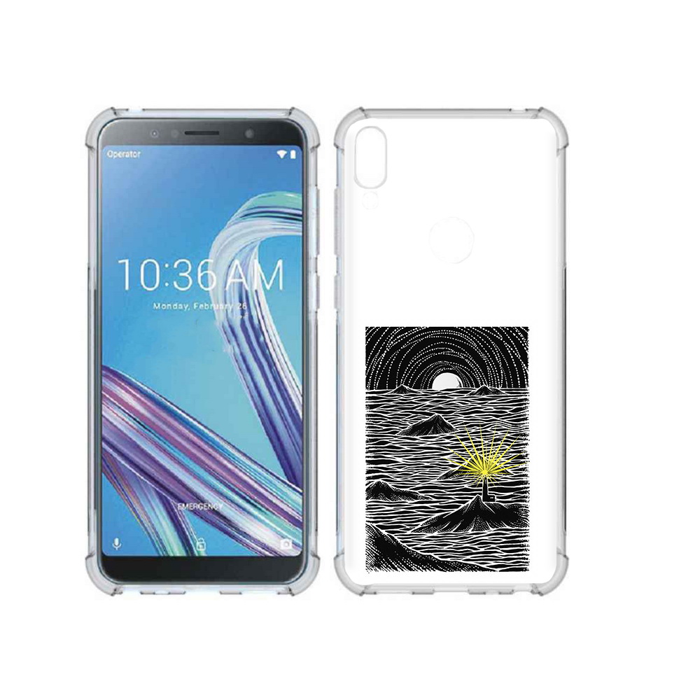 

Чехол MyPads Tocco для Asus ZenFone Max Pro (ZB602KL) маяк в черно белом море, Прозрачный, Tocco