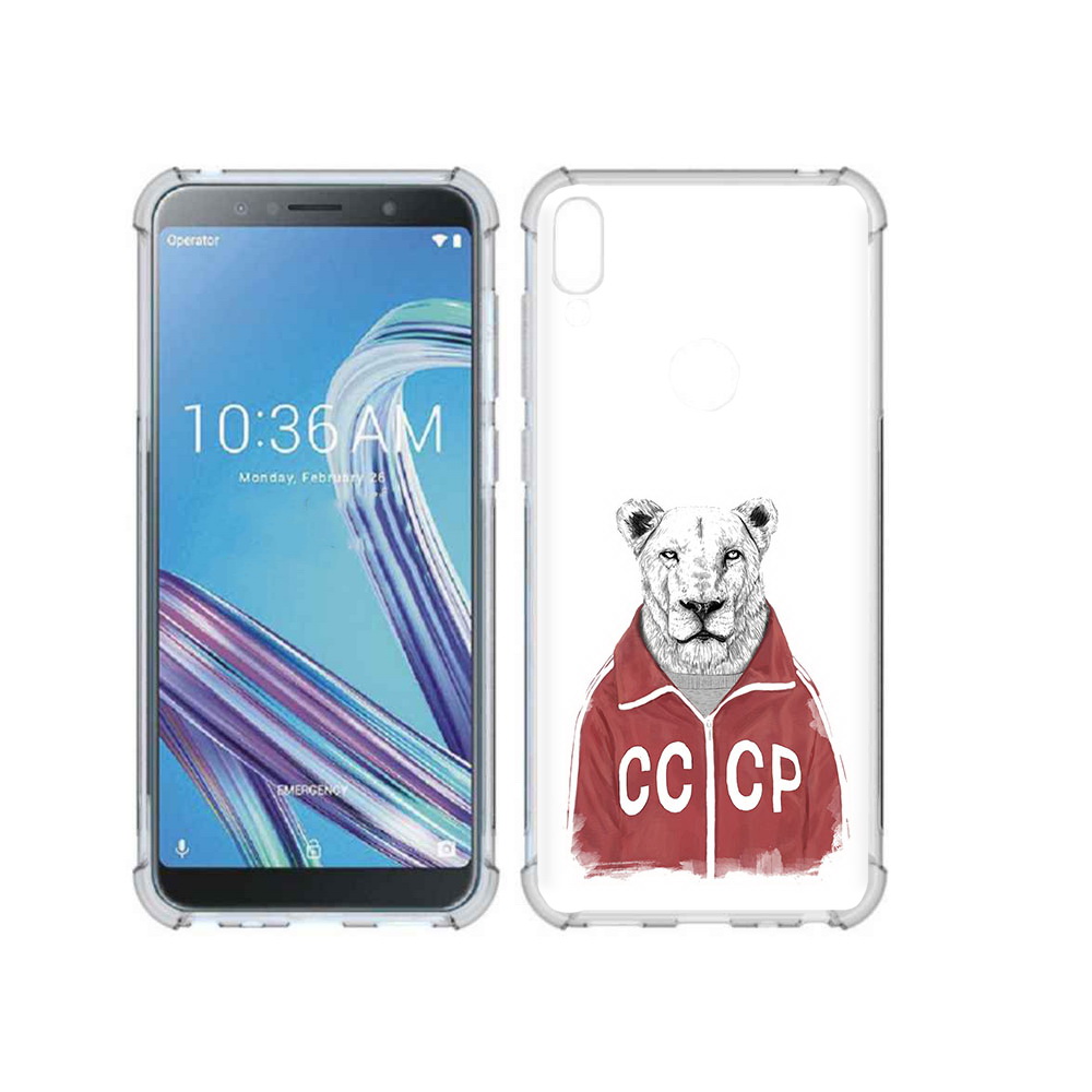 

Чехол MyPads Tocco для Asus ZenFone Max Pro (ZB602KL) львица ссср, Прозрачный, Tocco