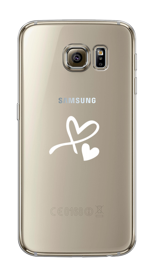 

Чехол Awog на Samsung Galaxy S6 edge "Сердечко минимализм", Белый, 24450-6