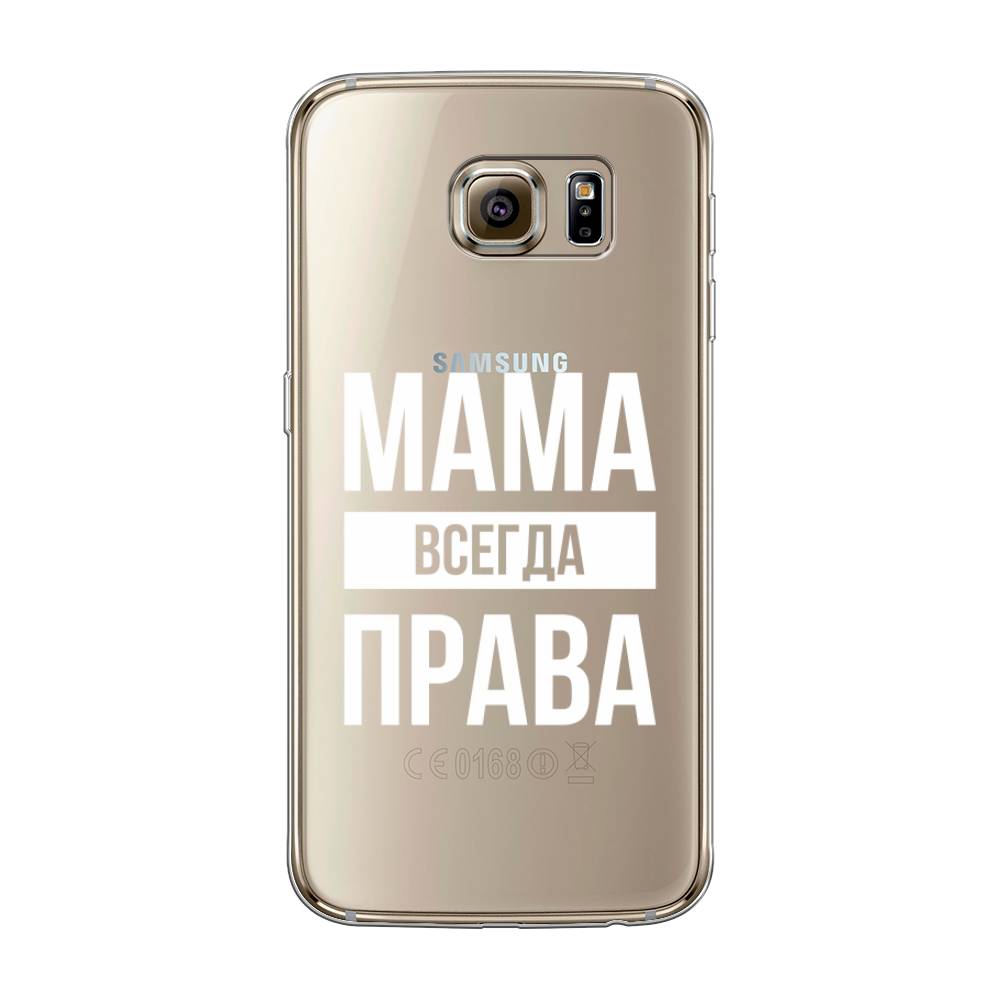 фото Чехол awog "мама права" для samsung galaxy s6 edge