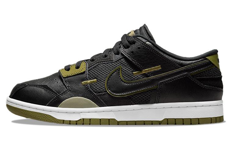 

Кеды унисекс Nike Dunk Low Scrap Black Olive черные 45 EU, Черный, Dunk Low Scrap Black Olive