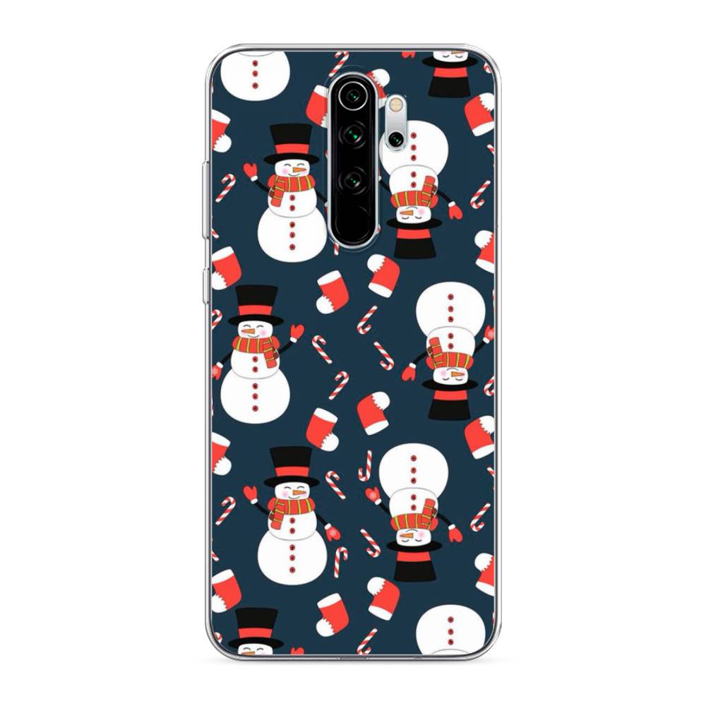 

Чехол для Xiaomi Redmi Note 8 Pro "Синие снеговики", Синий;белый;красный, 36650-5