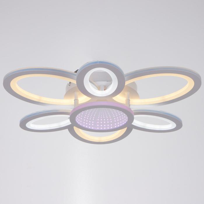 

Люстра с ПДУ 10015/7 LED 120Вт 3000-6000К диммер с подсветкой белый 52х52х13 см