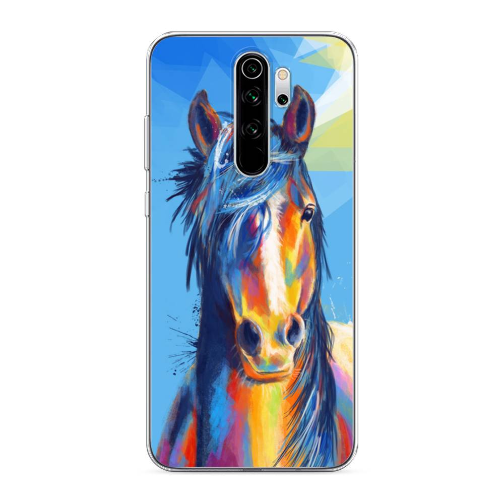 

Чехол для Xiaomi Redmi Note 8 Pro "Лошадь арт 3", Голубой;желтый;синий, 36650-1