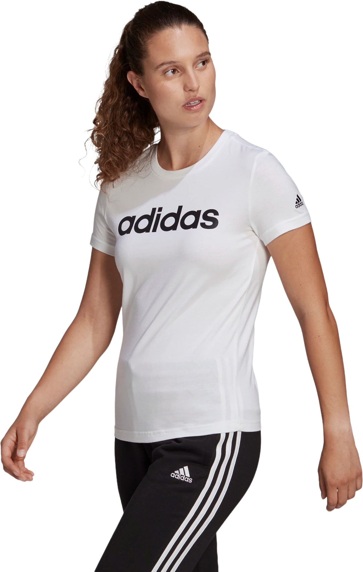 Футболка женская adidas Lin T белая XL белый