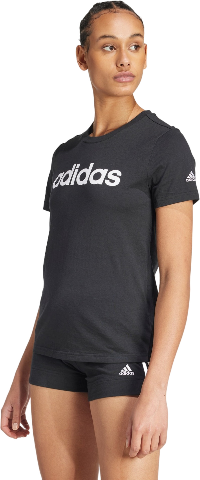 

Футболка женская adidas LIN T черная S, Черный, LIN T