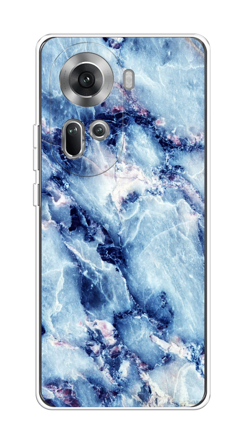 

Чехол на Oppo Reno 11 (Global) "Мрамор с синими прожилками", Синий, 2515850-1