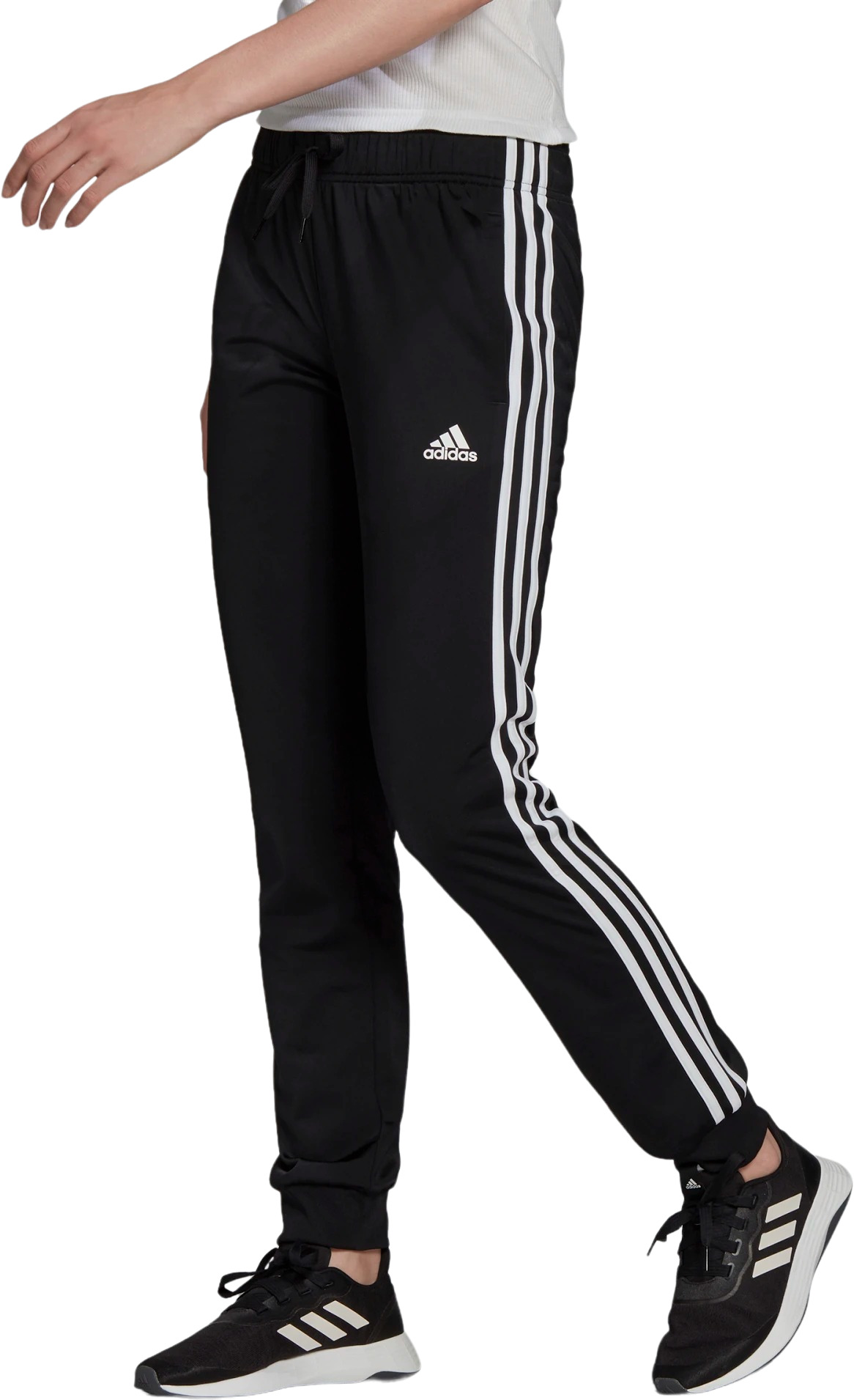 Спортивные брюки женские adidas Primegreen Essentials Warm-Up SliTapered черные M 6399₽