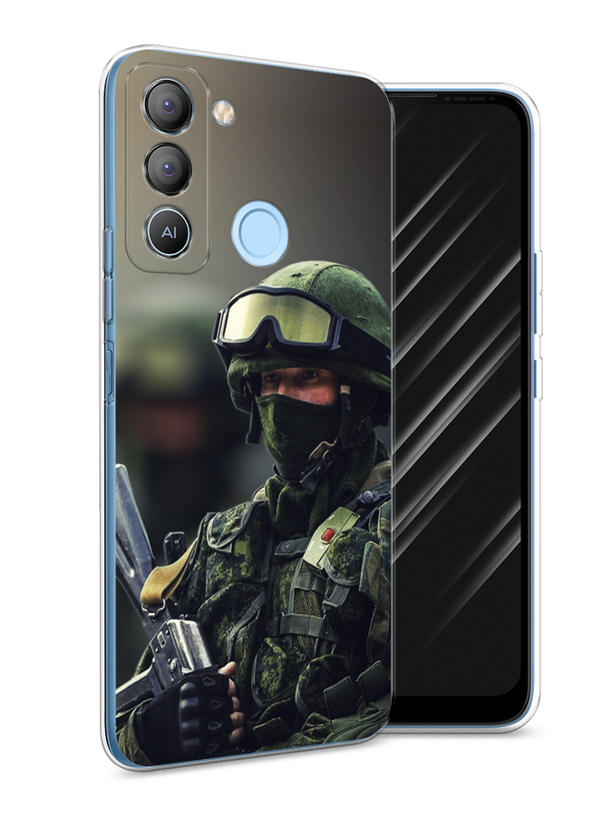 

Чехол Awog на Tecno POP 5 LTE "Солдат", Зеленый;серый, 303050-1