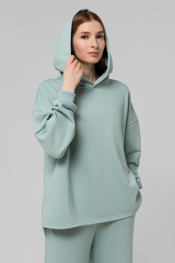 

Худи женское Магазин Толстовок U-420-XXX-30-35-XX-W зеленое 44 RU, Зеленый, U-420-XXX-30-35-XX-W