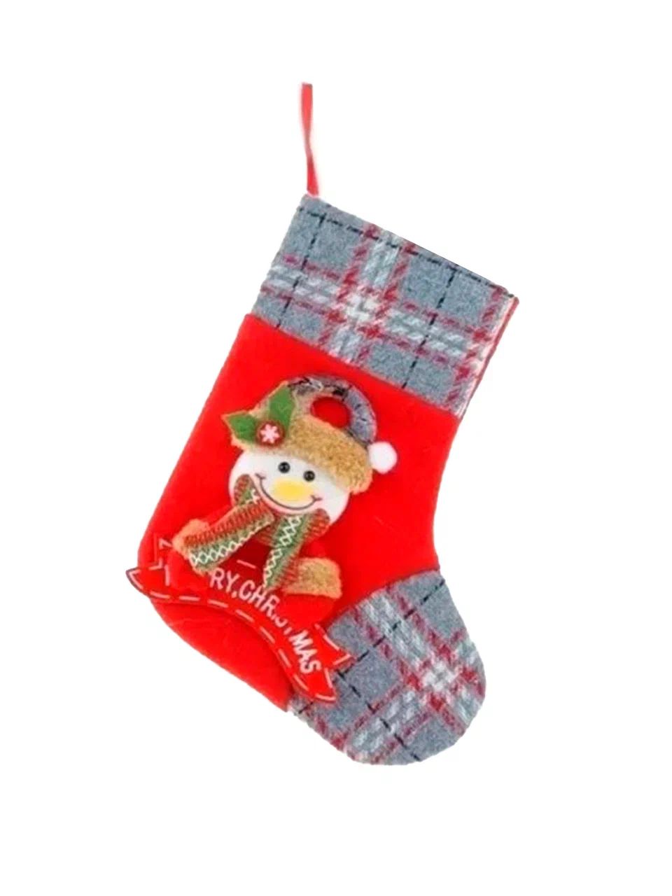 Носок для подарков Postmart Снеговик красный 1 шт