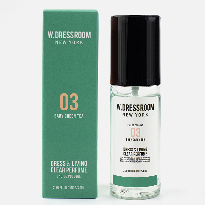 Ароматический спрей W.DRESSROOM № 03 BABY GREEN TEA 70 млл