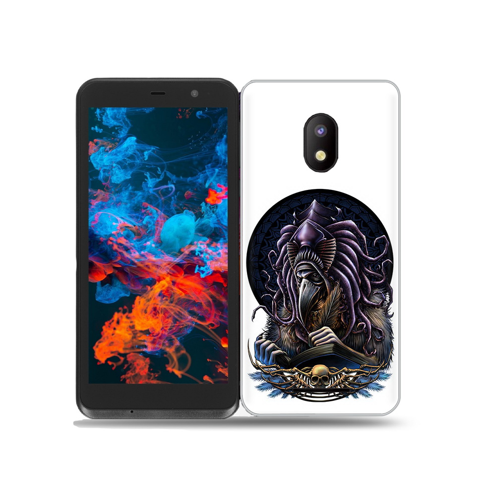 

Чехол MyPads Tocco для BQ 5045L Wallet умный ворон, Прозрачный, Tocco