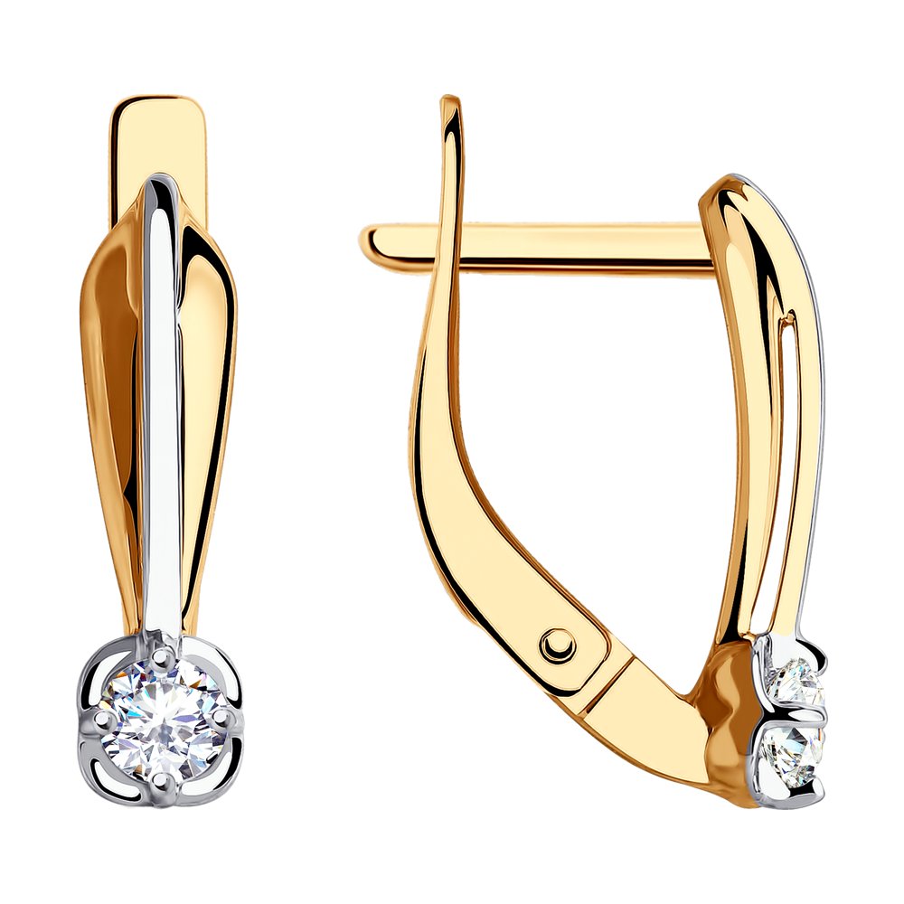 

Серьги женские из золота SOKOLOV 81020500, фианит, 81020500