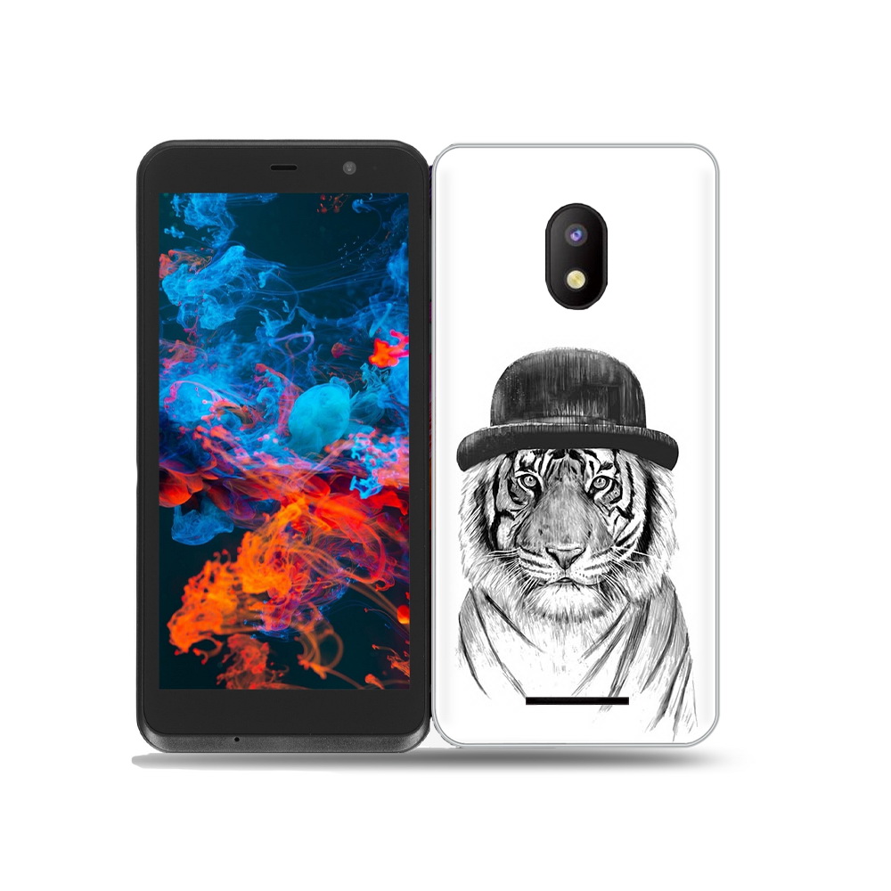 

Чехол MyPads Tocco для BQ 5045L Wallet тигр британец, Прозрачный, Tocco