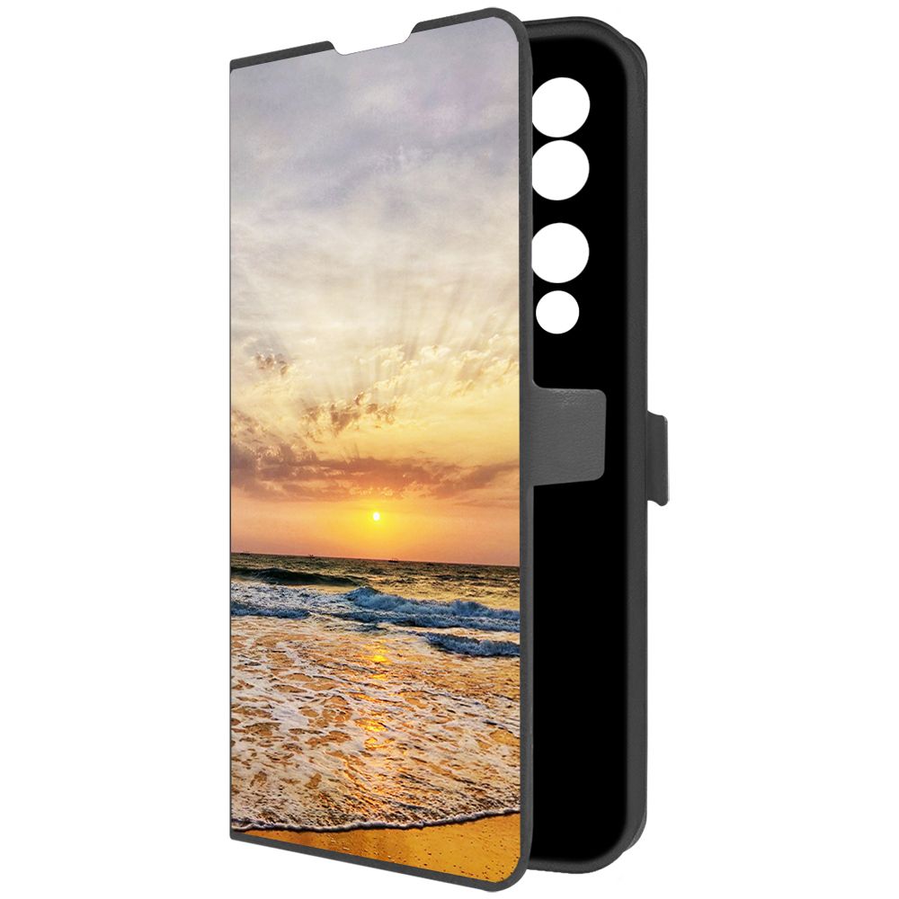 

Чехол-книжка Krutoff Eco Book для Honor 90 Индия, Пляжи Гоа (черный)