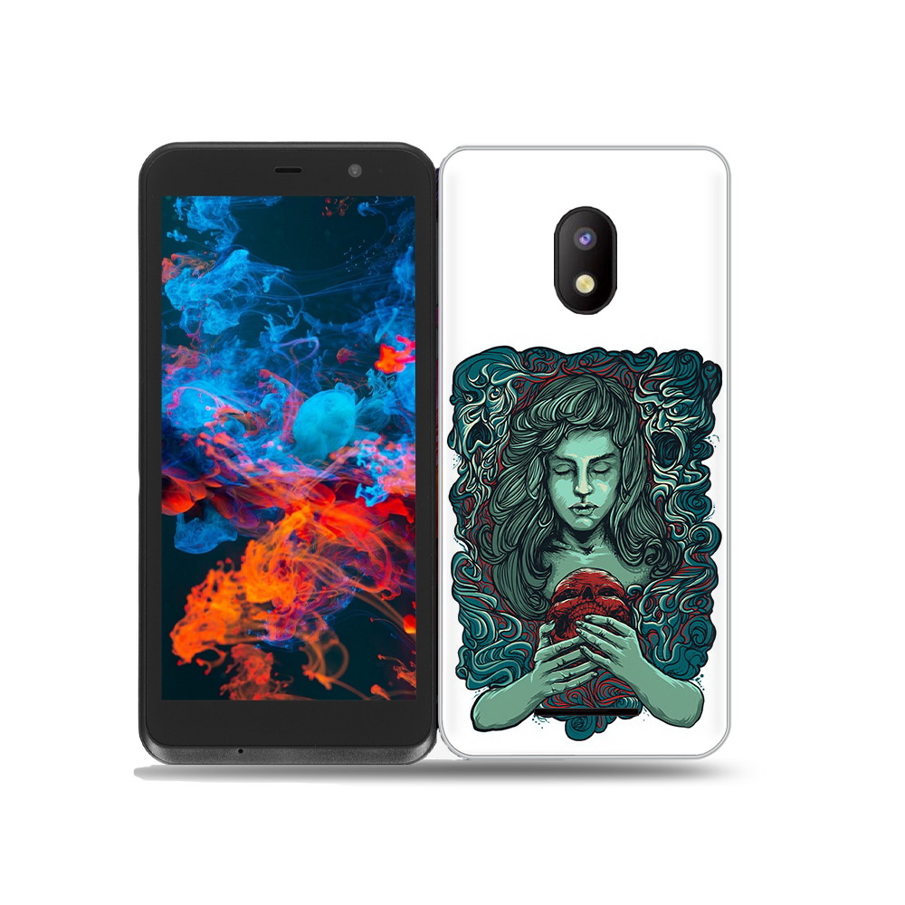 

Чехол MyPads Tocco для BQ 5045L Wallet спящая девушка, Прозрачный, Tocco