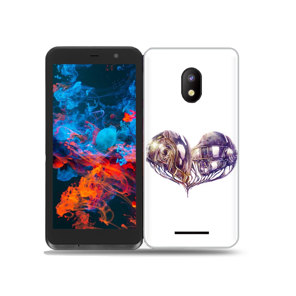 

Чехол MyPads Tocco для BQ 5045L Wallet сердце абстракция, Прозрачный, Tocco