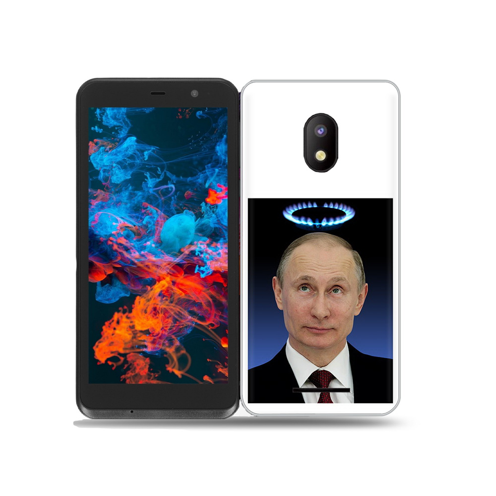 

Чехол MyPads Tocco для BQ 5045L Wallet святой газ, Прозрачный, Tocco